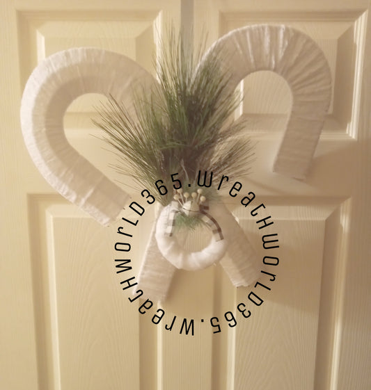 Candy Cane Bell Wreath